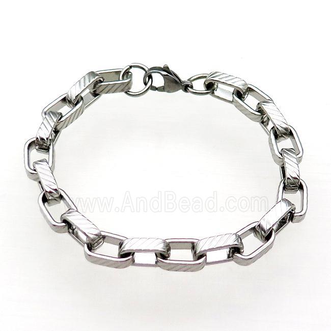 Raw Stainless Steel Bracelet