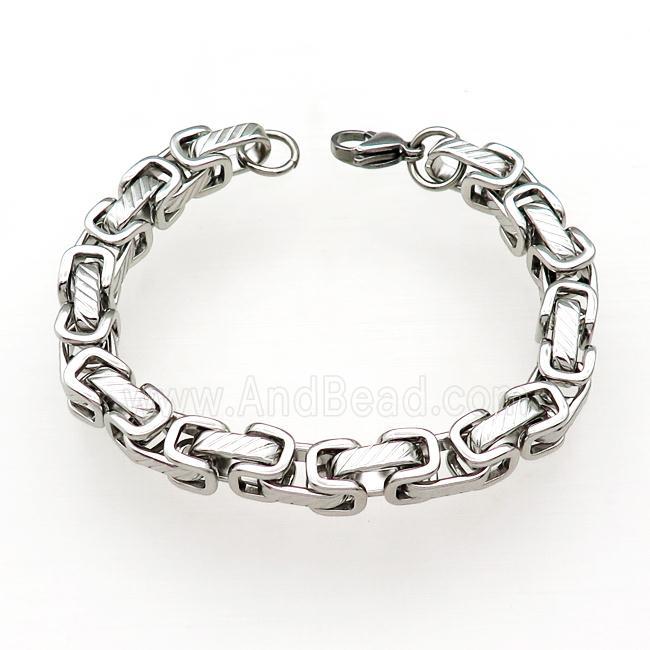 Raw Stainless Steel Bracelet