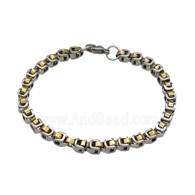 Stainless Steel Bracelet Gold Plated