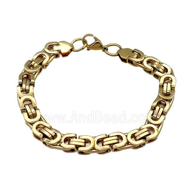Stainless Steel Bracelet Gold Plated