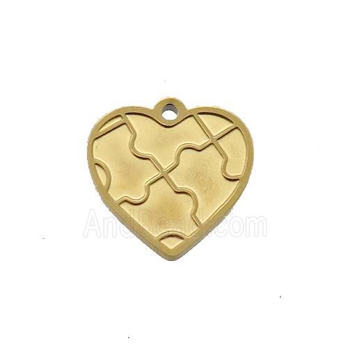 Stainless Steel Heart Pendant Gold Plated