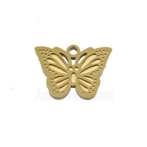 Stainless Steel Butterfly Pendant Gold Plated