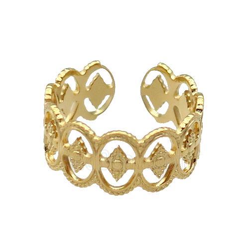 Stainless Steel Ring Gold Plated