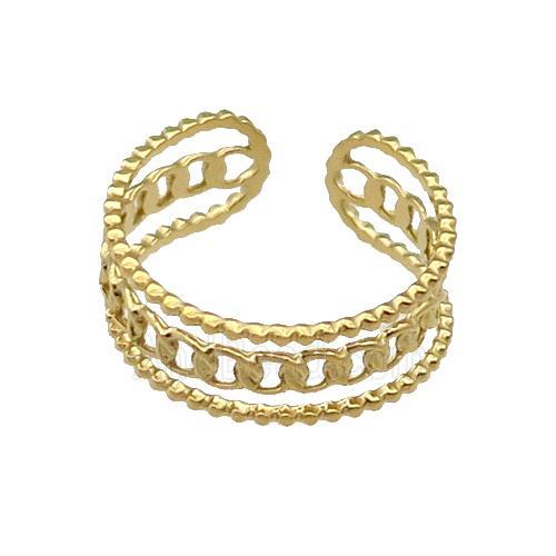 Stainless Steel Ring Gold Plated
