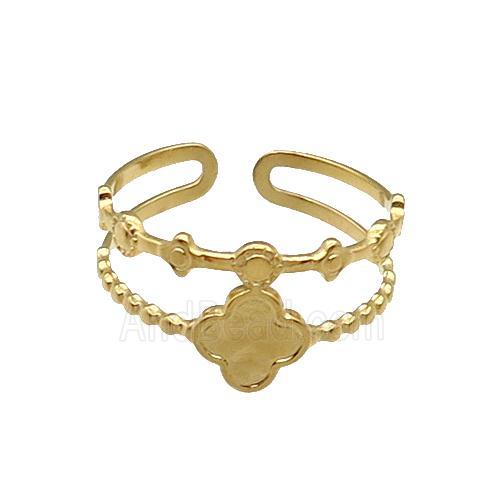 Stainless Steel Ring Gold Plated