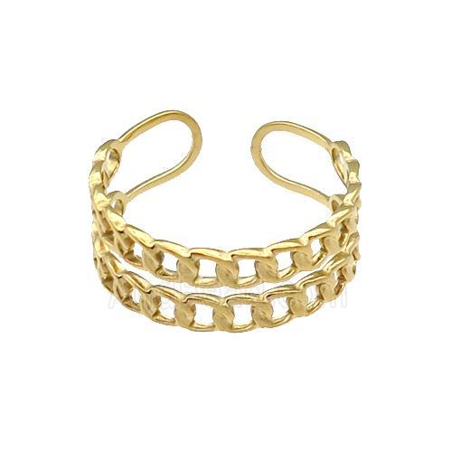 Stainless Steel Ring Gold Plated