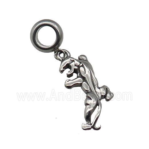 Stainless Steel Tiger Pendant Antique Silver
