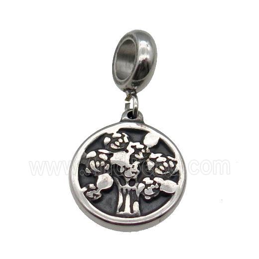 Stainless Steel Pendant Antique Silver