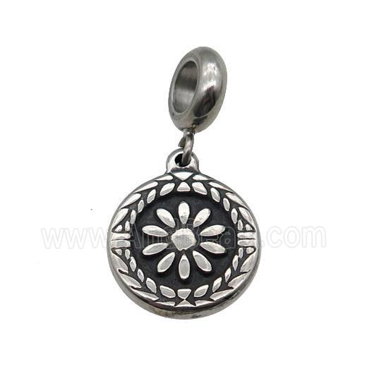 Stainless Steel Pendant Antique Silver