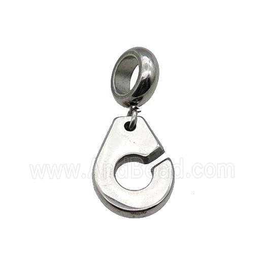 Raw Stainless Steel Lock Pendant