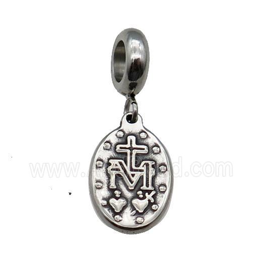 Stainless Steel Pendant Antique Silver