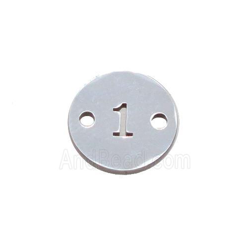 Raw Stainless Steel Circle Number1 Connector