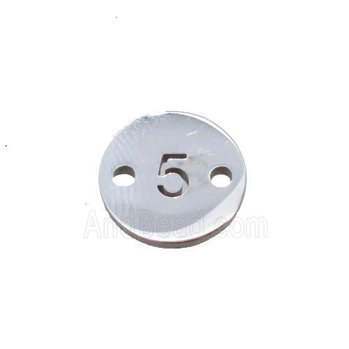 Raw Stainless Steel Circle Number5 Connector