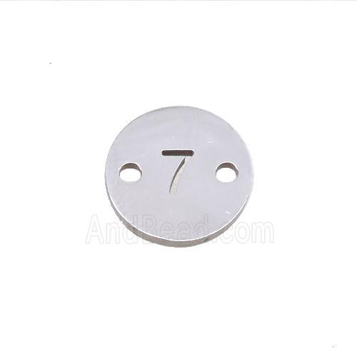 Raw Stainless Steel Circle Number7 Connector