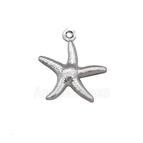 Raw Stainless Steel Starfish Pendant