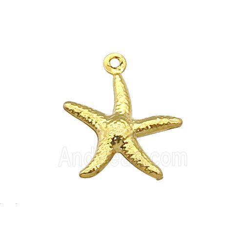 Stainless Steel Starfish Pendant Gold Plated