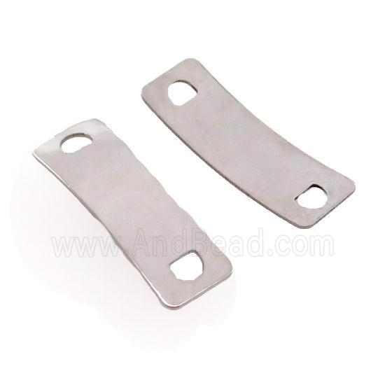 Raw Stainless Steel Connector Bend Rectangle