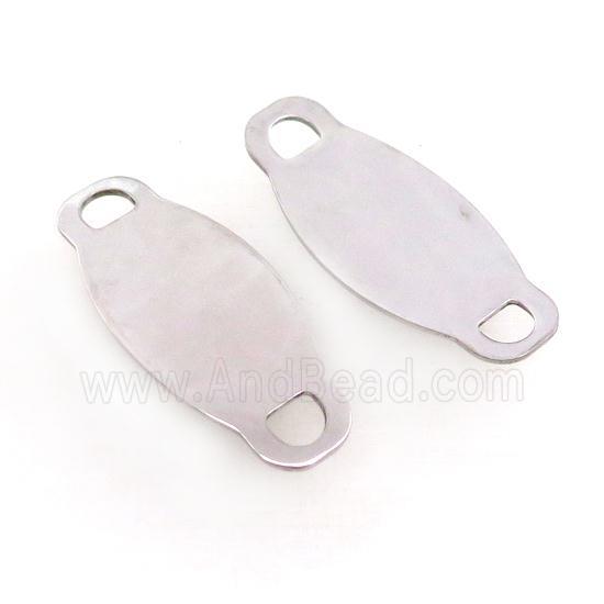 Raw Stainless Steel Connector Bend Rectangle