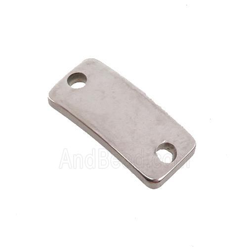 Raw Stainless Steel Connector Bend Rectangle