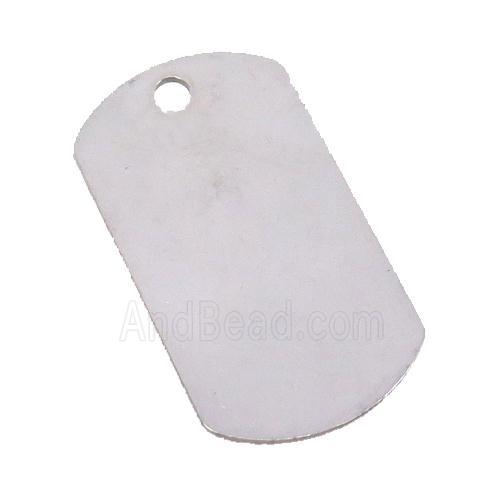 Raw Stainless Steel Rectangle Pendant