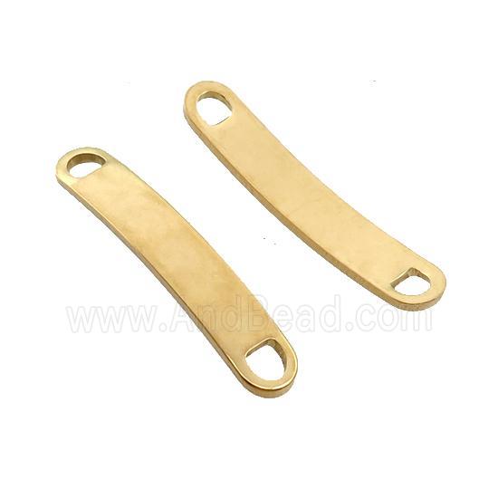 Stainless Steel Connector Bend Rectangle Gold Plated