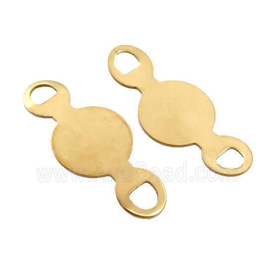 Stainless Steel Connector Circle Gold Plated