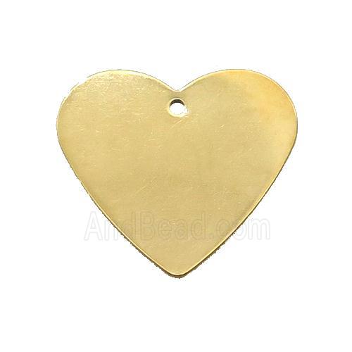 Stainless Steel Heart Pendant Gold Plated