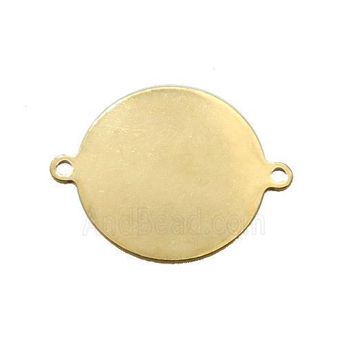 Stainless Steel Connector Circle Gold Plated