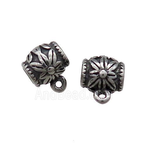 Stainless Steel Hanger Bail Antique Silver