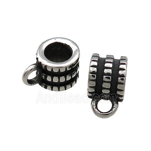 Stainless Steel Hanger Bail Antique Silver
