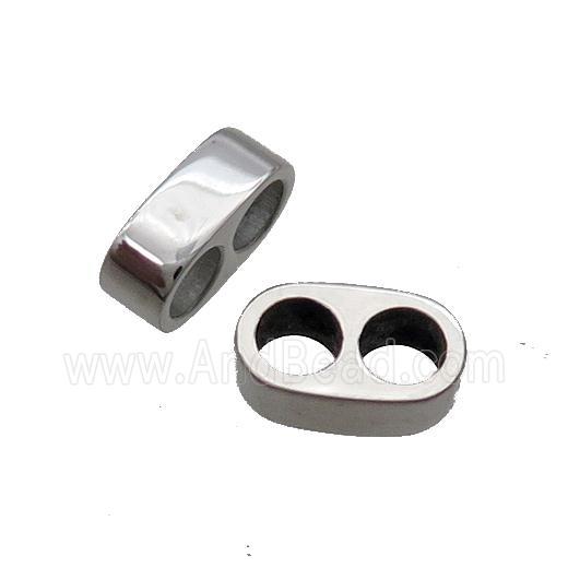 Raw Stainless Steel Paracord Beads 2Holes