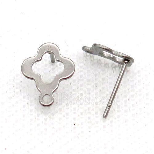Raw Stainless Steel Stud Earring