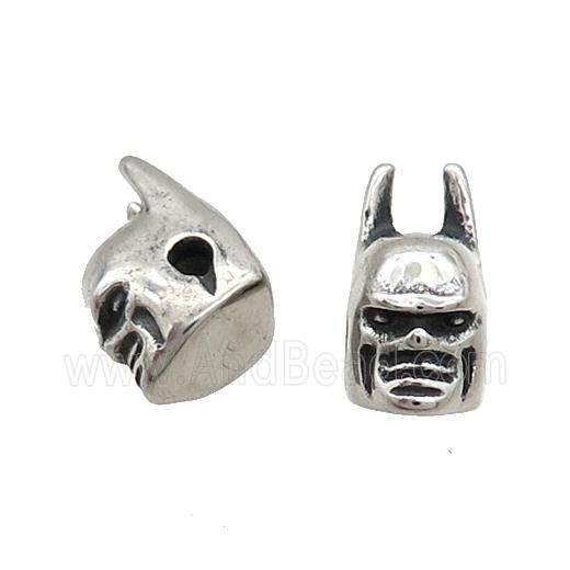 Stainless Steel Beads Aliens Antique Silver