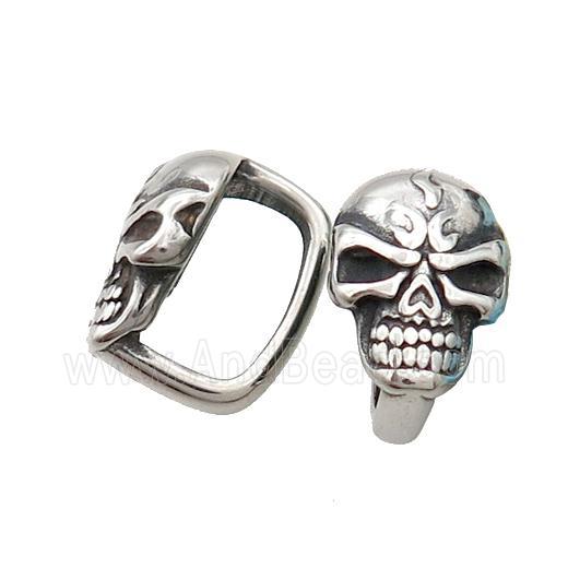 Stainless Steel beadStainless Steel Skull Beads Large Hole Antique Silver