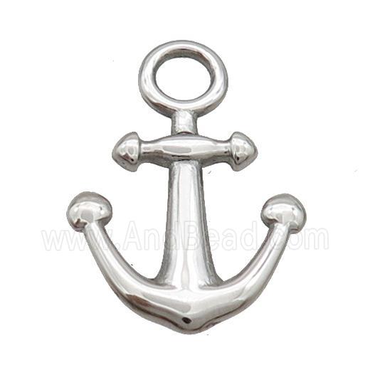Raw Stainless Steel Anchor Pendant