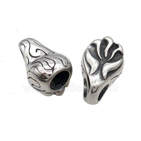 Stainless Steel CordEnd Antique Silver