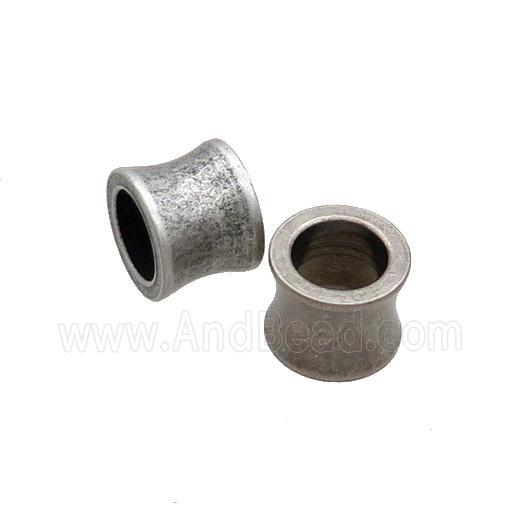 Stainless Steel Bamboo Beads Large Hole Antique Silver