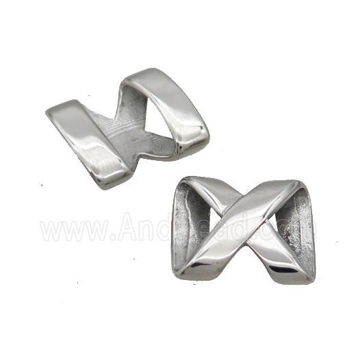 Raw Stainless Steel X Beads