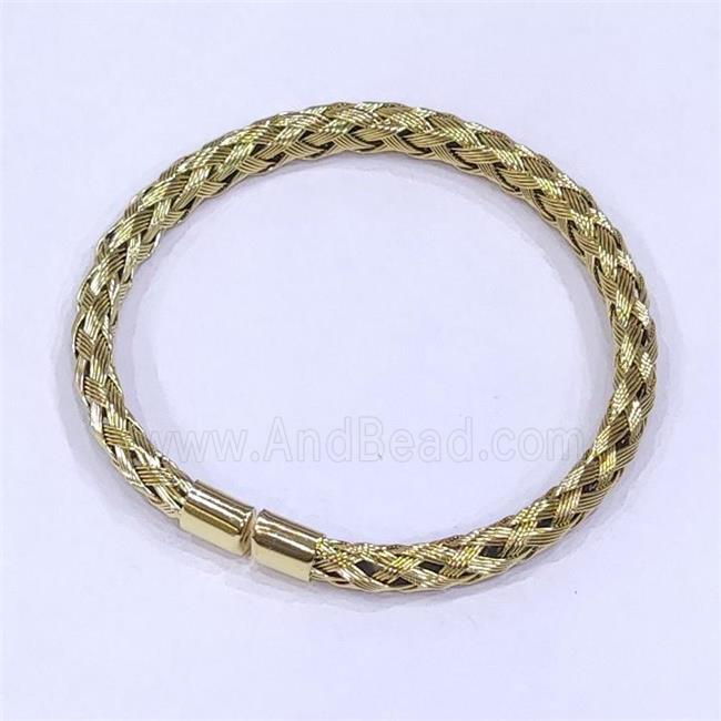 Stainless Steel Bangle Gold Plated