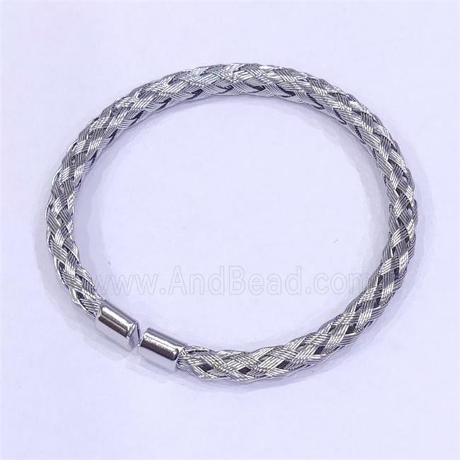 Raw Stainless Steel Bangle