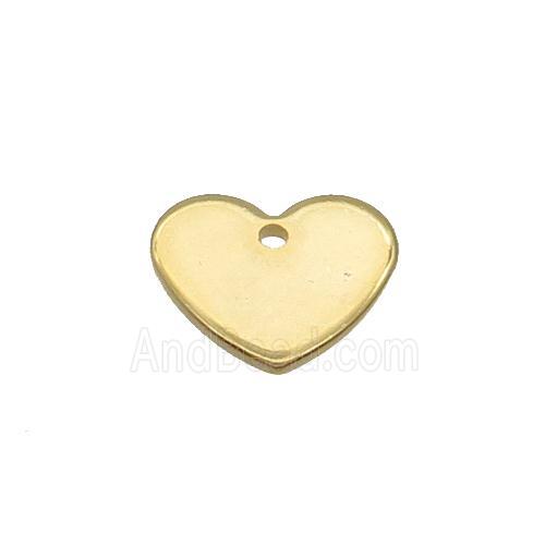 Stainless Steel Heart Pendant Gold Plated
