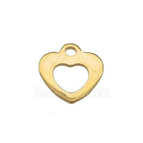 Stainless Steel Heart Pendant Gold Plated