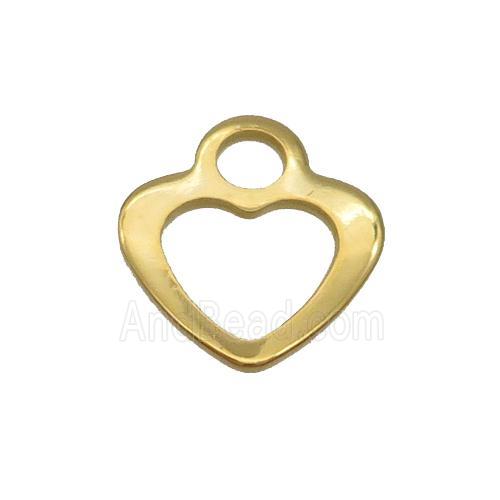 Stainless Steel Heart Pendant Gold Plated