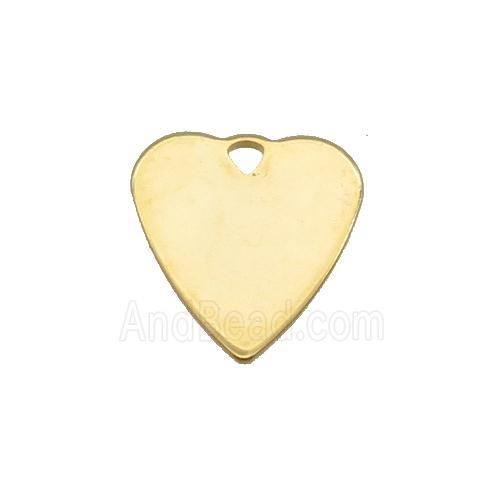Stainless Steel Heart Pendant Gold Plated
