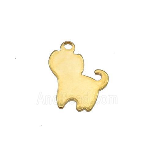 Stainless Steel Cat Pendant Gold Plated