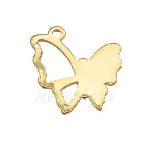 Stainless Steel Butterfly Pendant Gold Plated