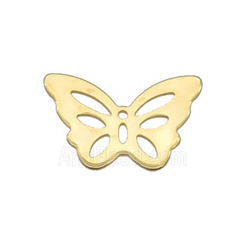 Stainless Steel Butterfly Pendant Gold Plated