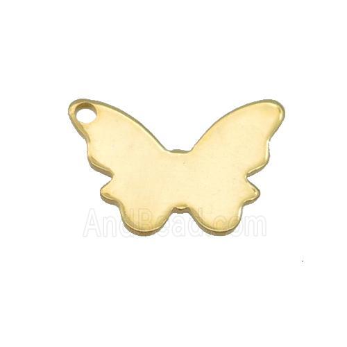 Stainless Steel Butterfly Pendant Gold Plated