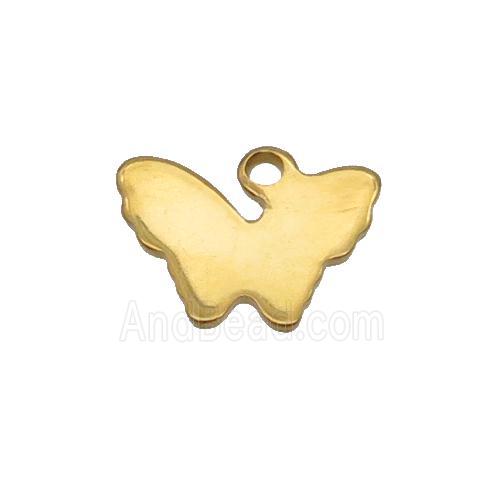 Stainless Steel Butterfly Pendant Gold Plated