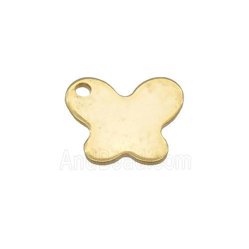 Stainless Steel Butterfly Pendant Gold Plated